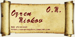Ozren Miokov vizit kartica